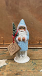 Pale Blue Glitter Santa with Silver Boots| Ino Schaller