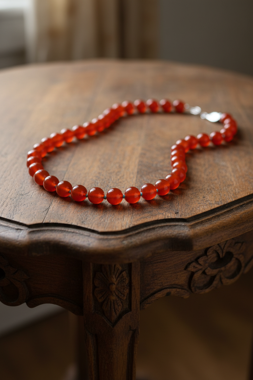 Carnelian Bead Necklace | Mikkel Brøgger