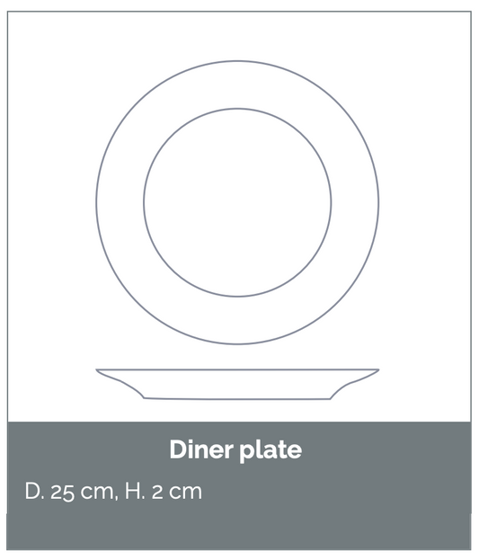 Dinner Plate Fayoum - Atelier Saint André Perrin - Special Order