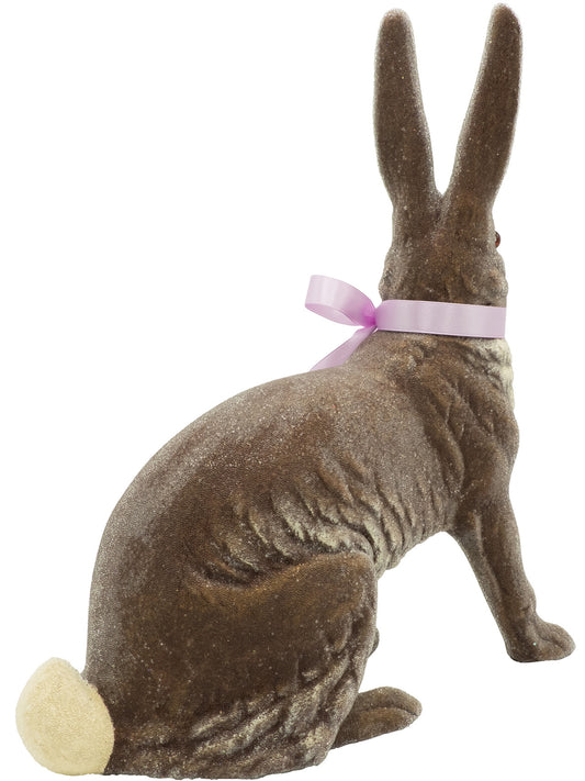 Dark Brown Beaded Bunny - Ino Schaller