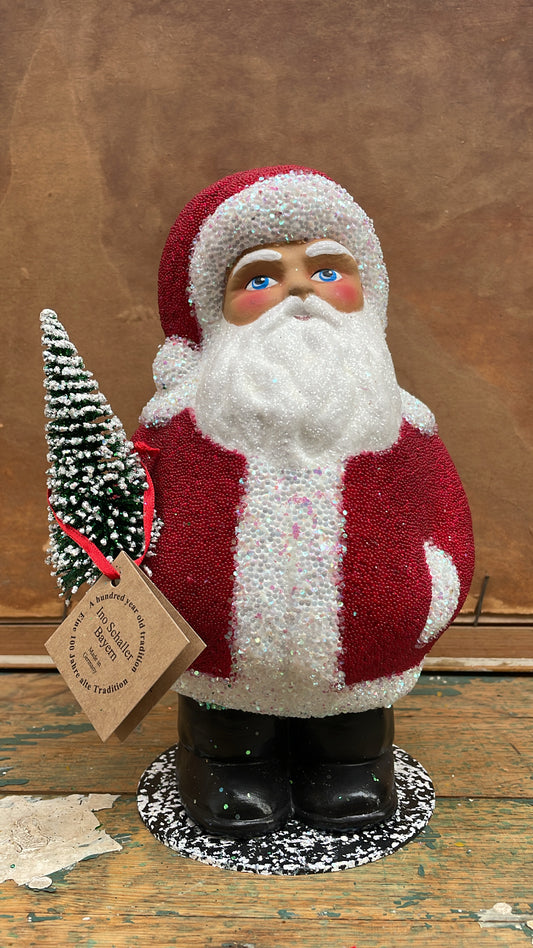 Chubby Santa, Red Beaded | Ino Schaller