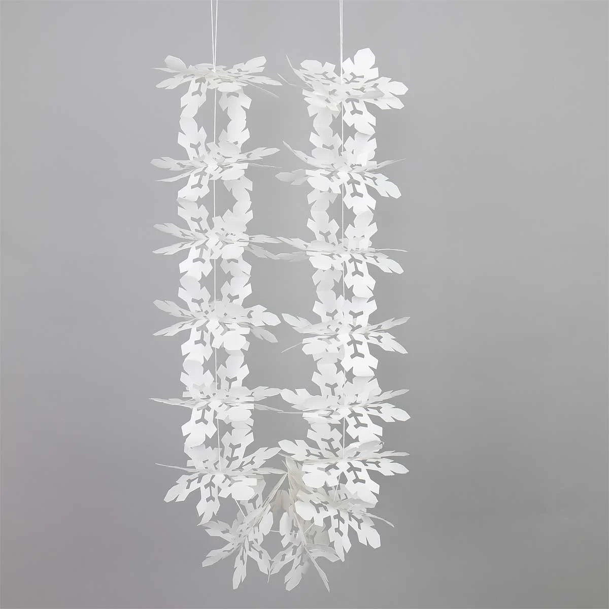 Flake - Swedish Garland, White | Christmas Ornament
