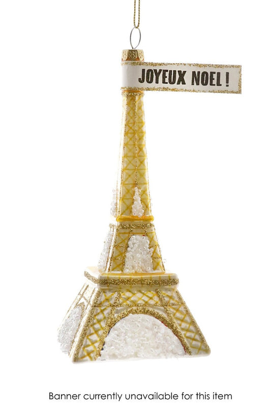 Eiffel Tower Gold Christmas Ornament - BON TON goods