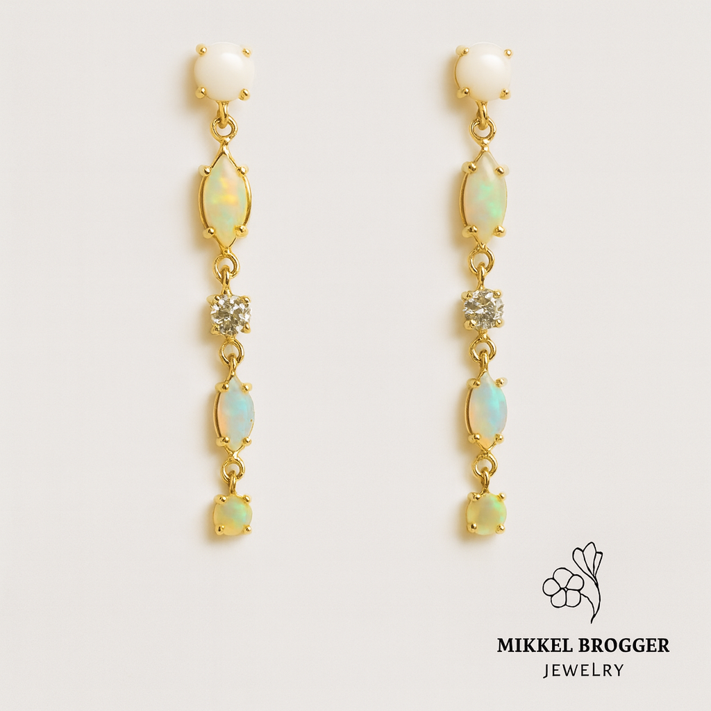 Diamond and Opal Earrings | Mikkel Brøgger