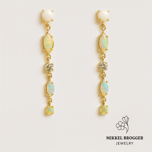 Diamond and Opal Earrings | Mikkel Brøgger