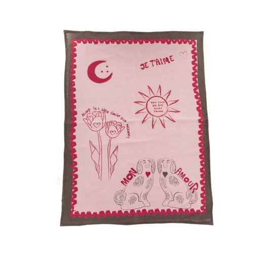 NojiNoji Amour Tea Towel (Pink)