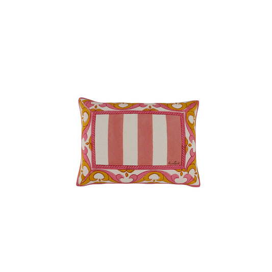 Nizam Flower Cream Pink Cushion | Lisa Corti