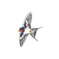 Fork-Tailed Swallow hand-embroidered brooch by Trovelore at BON TON goods