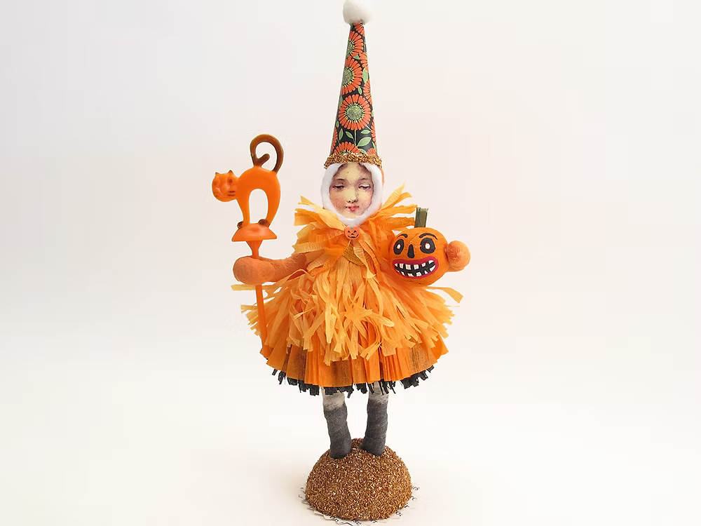 Frills & Chills Figure | Vintage by Crystal Spun Cotton Ornament