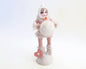 Fuzzy Warm Girl W/ Snowball Figure | Vintage by Crystal Spun Cotton Ornament | Vintage by Crystal Spun Cotton Ornament