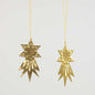 Golden Star Brass Christmas Ornaments, Set of 2 by A World of Craft