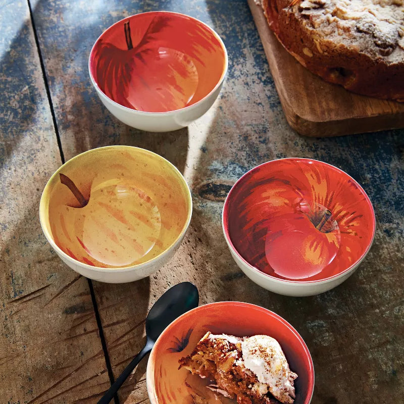 Melamine Apple Dining Bowls: Set of Four - John Derian Company