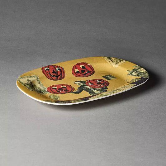 Pumpkin Juggler Rectangle Serving Platter  - John Derian Company