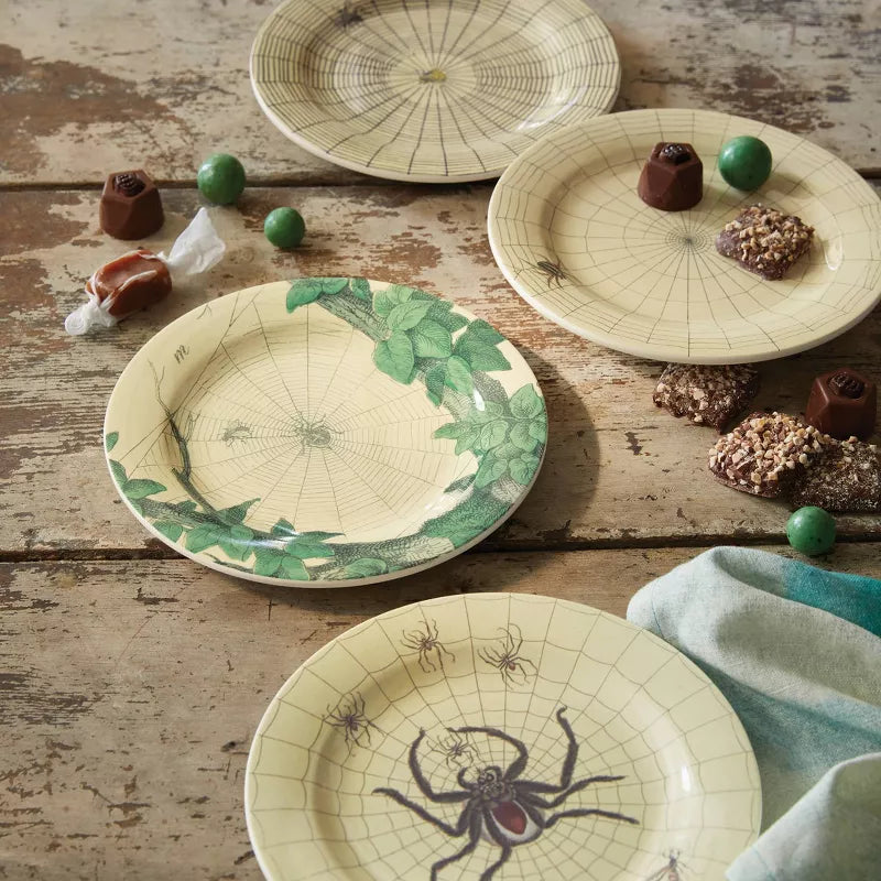 Melamine Spider and Web Appetizer Plates - John Derian Company