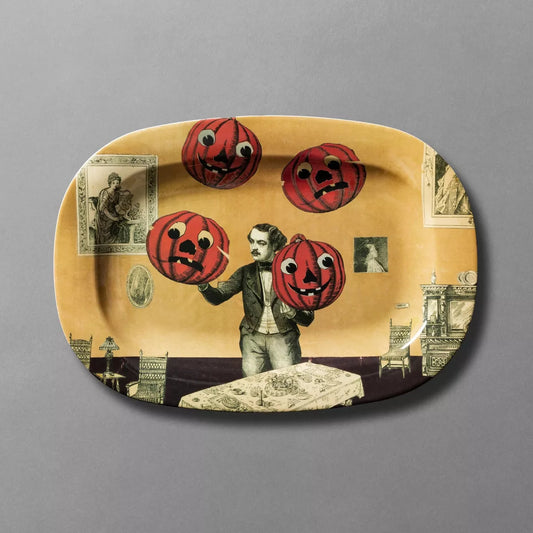 Pumpkin Juggler Rectangle Serving Platter  - John Derian Company