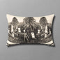 Rest In Peace Skeleton Graveyard Rectangle Throw Pillow | John Derian