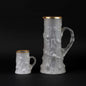 Frosted & Gilt Glass Drinks Service with Jug, c. 1900 (Service for 11)