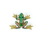 Green Flying Frog Brooch Pin | Trovelore