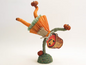 Handstand Pumpkin Gal Figure | Vintage by Crystal Spun Cotton Ornament