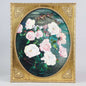 Hans Ripa – Oval Floral Still Life with Hunting Scene, Oil on Canvas (57 x 47 cm Framed)