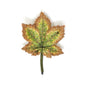 Horse Chestnut Leaf hand-embroidered brooch by Trovelore at BON TON goods