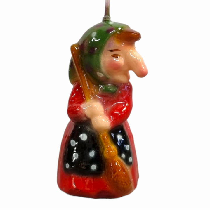 Mini Befana Wax Candle handmade in Italy by Cereria Introna