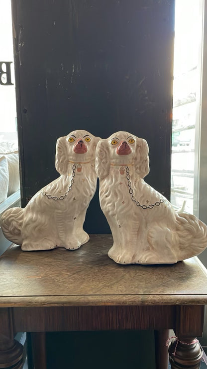 “Staffordshire Dogs” Pair Paper Mache