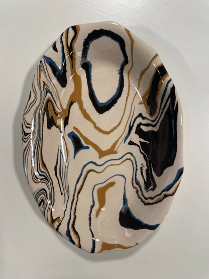 Lisbonne Scalloped Oval Dish Tapas a Godrons | Atelier Saint André Perrin