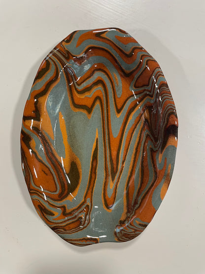 Sienna Scalloped Oval Dish Tapas a Godrons | Atelier Saint André Perrin