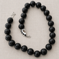 Black Agate & Silver Stone Link Necklace | Mikkel Brøgger