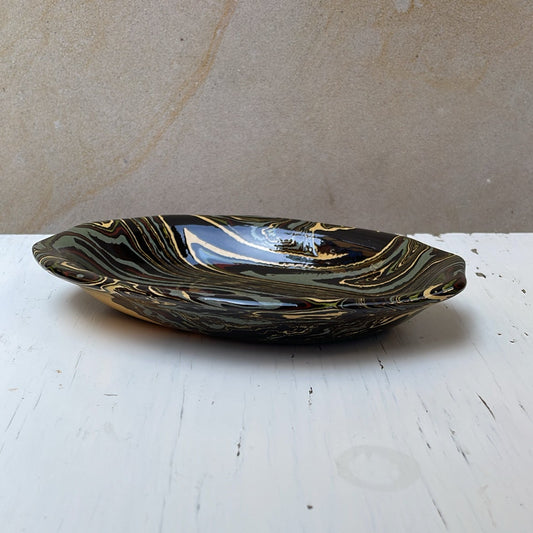 Cachemire Scalloped Oval Dish Tapas a Godrons | Atelier Saint André Perrin