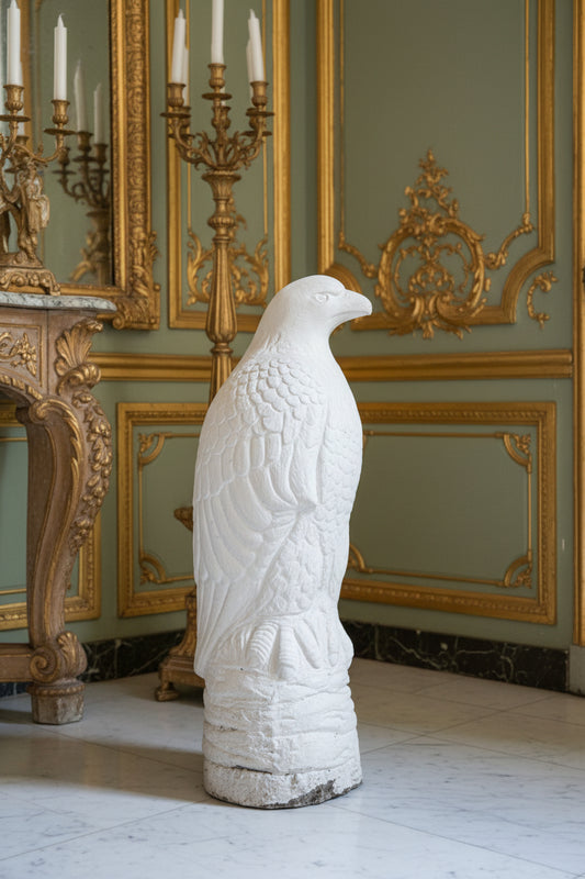 Vintage Cast Cement Eagle Sculpture