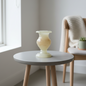 Alabaster Mini Candlestick in Medici Vase Form