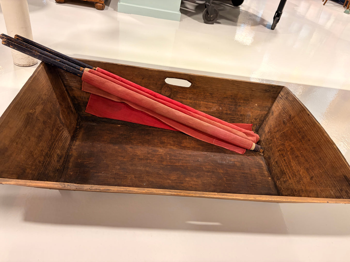 Antique French Tricolor Flags with Original Display Stand