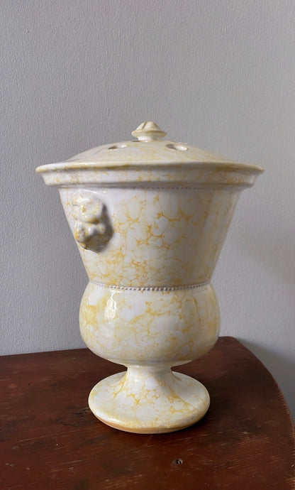 Yellow Marbleized Bouquetière - Tulipiere Lion Tulip Vase – Medium | Handmade Erik Bendtsen Ceramics