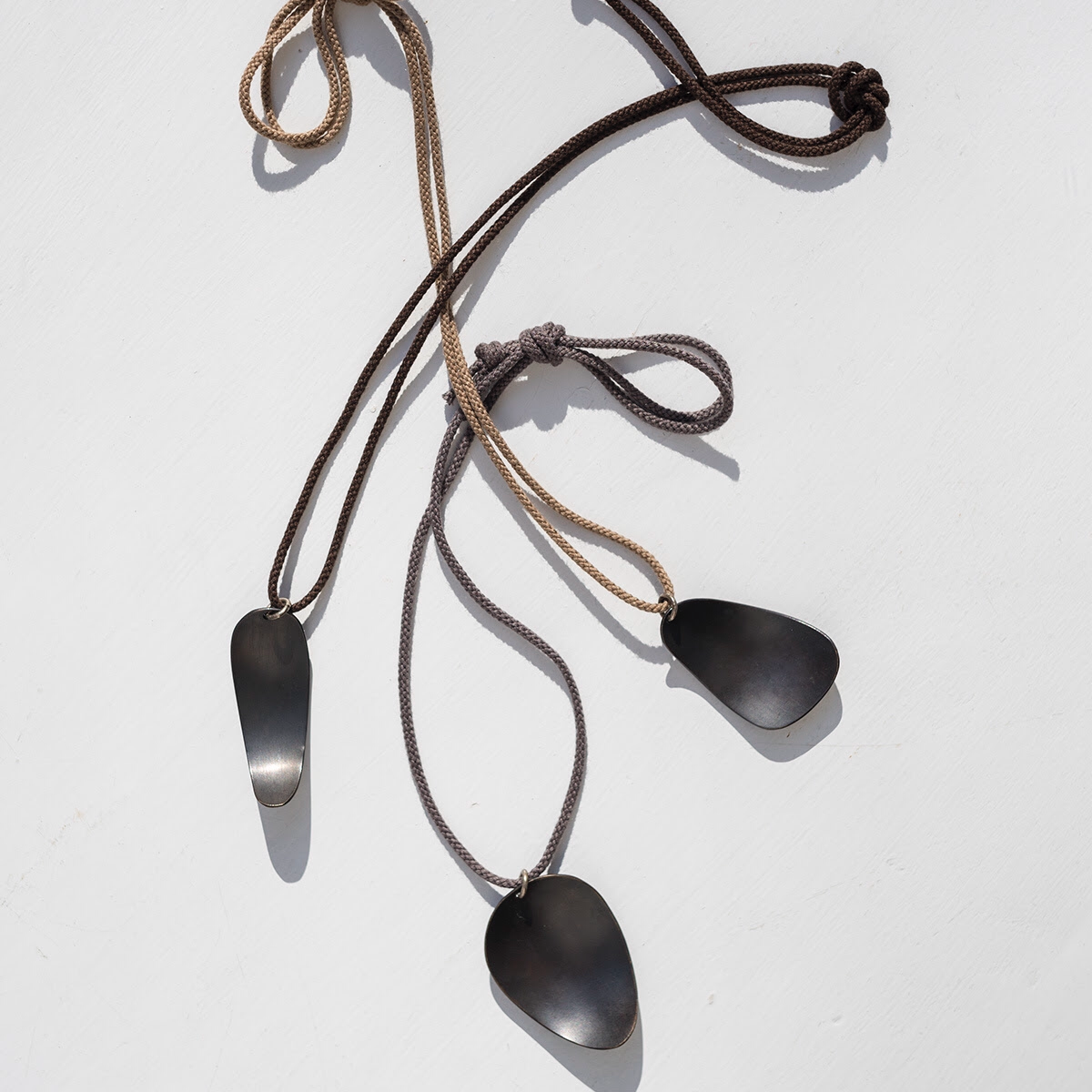 Oxidized Bronze Large Stone Pendant | Mikkel Brøgger