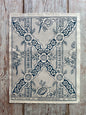 'Guirlande Fleurs' Bleu Indigo Handmade Domino Paper | Antoinette Poisson