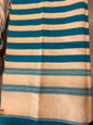 Vintage Moroccan Woven Cotton Throw – Ocean Blue (100 × 160 cm)