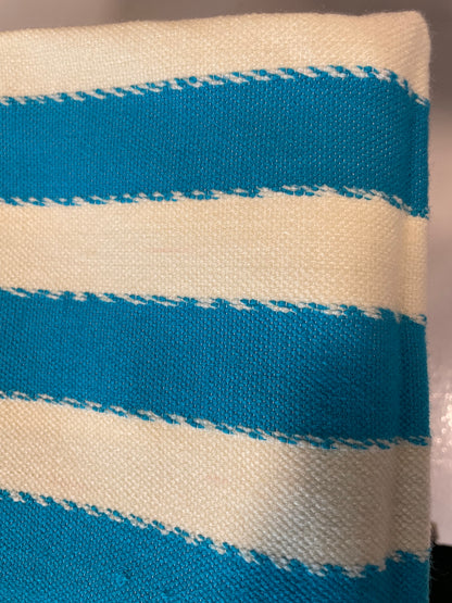 Vintage Moroccan Woven Cotton Throw – Ocean Blue (100 × 160 cm)