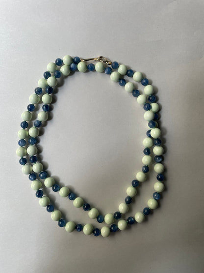 Lemon Chrysoprase & Kyanite Bead Necklace | Mikkel Brøgger