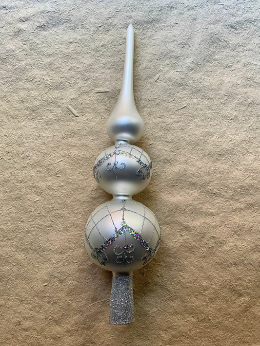 Nostalgic Large Silver Tree Topper
