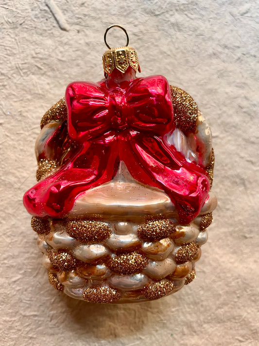 Nostalgic Dogs in a Basket  | Nostalgie Christbaumschmuck | Christmas Ornament