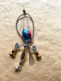 Nostalgic Victorian Bird Ornament - Blue Red and Gold | Nostalgie Christbaumschmuck