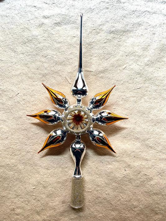 Star Tree Topper - Silver and Gold | Nostalgie Christbaumschmuck
