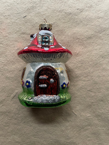 Medium Nostalgic Mushroom House | Nostalgie Christbaumschmuck