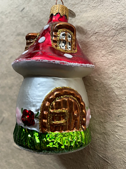 Medium Nostalgic Mushroom House | Nostalgie Christbaumschmuck