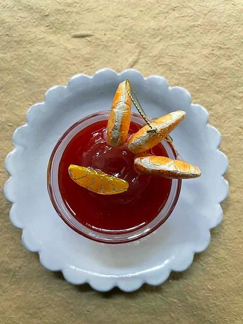 Shrimp Cocktail Glass Ornament – Festive Seafood Holiday Décor