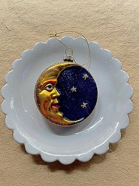 Celestial Moon Christmas Ornament