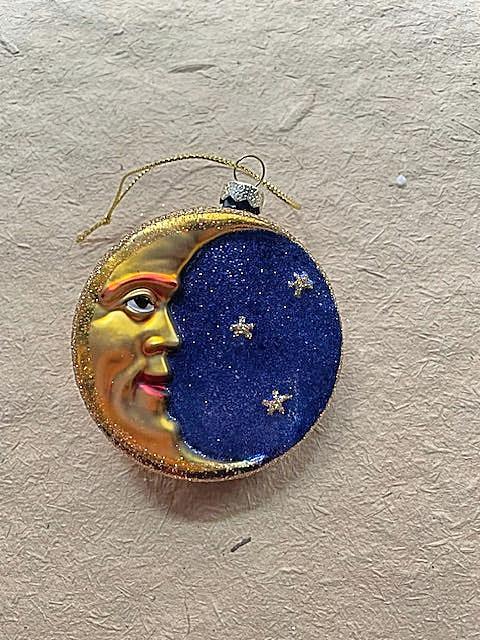 Celestial Moon Christmas Ornament