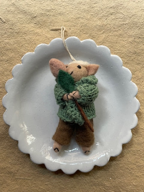 Sheep with Twig - Christmas ornament | Christmas Ornament